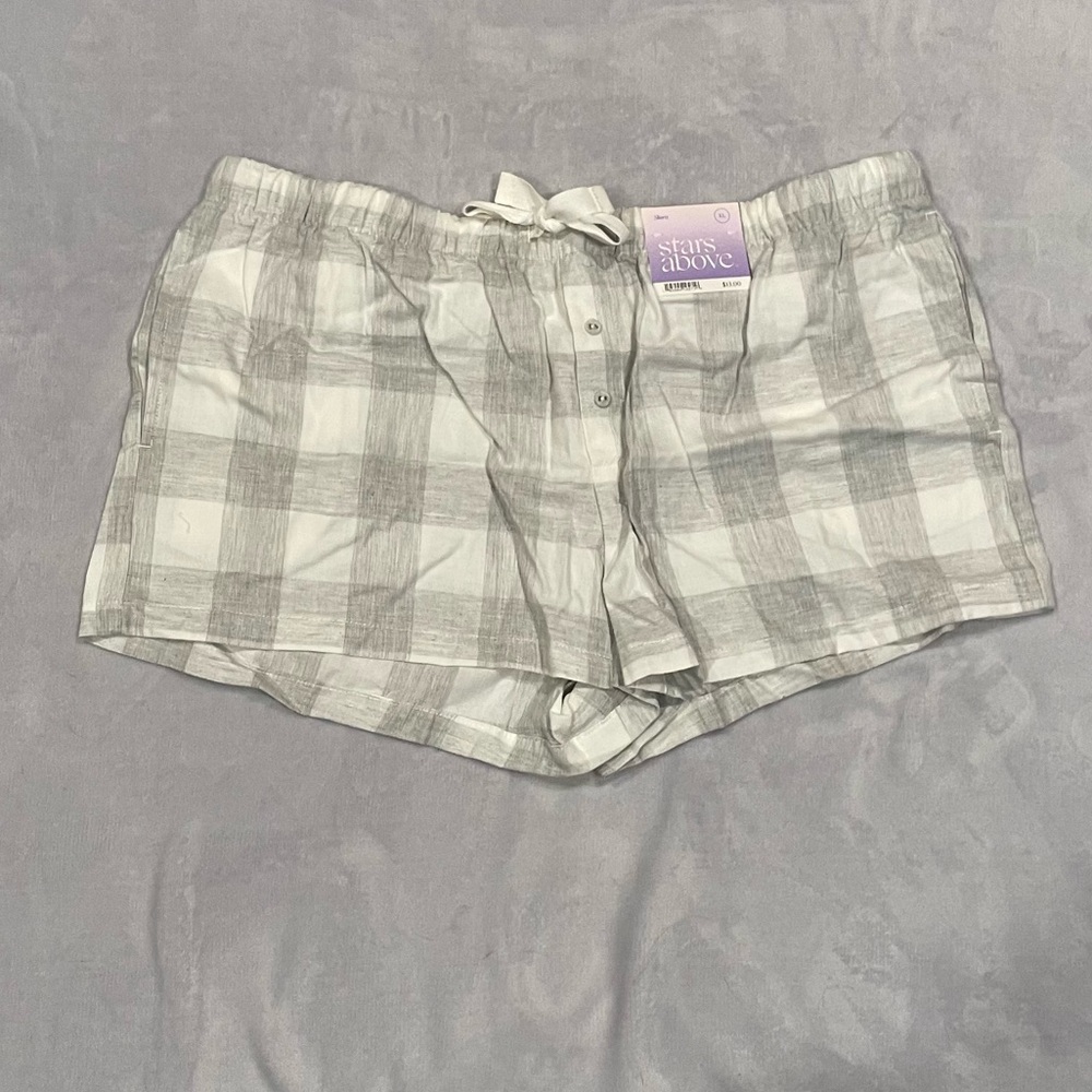 NWT Stars Above plaid pajama shorts